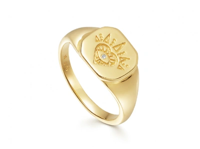 Missoma Gold Open Heart Signet Ring