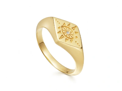 Missoma Gold Evil Eye Signet Ring