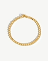 MISSOMA LUCY WILLIAMS FLAT CURB CHAIN BRACELET 18CT GOLD PLATED VERMEIL,LWS G B3 NS