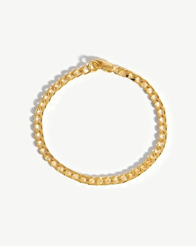 Missoma Lucy Williams Flat Curb Chain Bracelet 18ct Gold Plated Vermeil