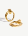 MISSOMA LUCY WILLIAMS FRONT FACING HOOP EARRINGS 18CT GOLD PLATED,LWS G E6 NS