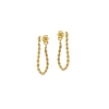 MISSOMA LUCY WILLIAMS ROPE CHAIN STUD EARRINGS 18CT GOLD PLATED VERMEIL,LWS G E7 NS