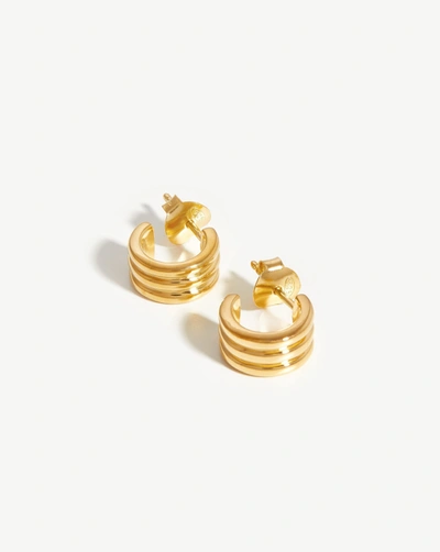 Missoma Mini Ancien Hoop Earrings 18ct Gold Plated Vermeil