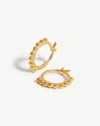 MISSOMA LUCY WILLIAMS MINI BEADED HINGED HOOP EARRINGS 18CT GOLD PLATED VERMEIL,RC G E5 NS