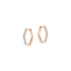 MISSOMA PAVE HEX HUGGIES 18CT ROSE GOLD PLATED VERMEIL/CUBIC ZIRCONIA,HG R E2 CZ