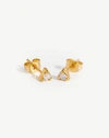 MISSOMA PRISM STUD EARRINGS 18CT GOLD PLATED VERMEIL/CUBIC ZIRCONIA,MS G E14 CZ