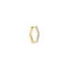 MISSOMA PAVE SINGLE HEX HUGGIE 18CT GOLD PLATED VERMEIL/CUBIC ZIRCONIA,HG G E2 CZ HF