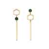 MISSOMA MALACHITE RHEA DROP STUD EARRINGS,RH G E5 ML