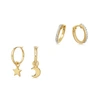 MISSOMA GOLD STARRY NIGHT HOOPS SET,SET E4