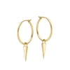 MISSOMA MEDIUM SPIKE CHARM HOOP EARRINGS,HH G XL E1 SP