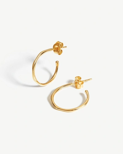 Missoma Small Molten Hoop Earrings 18ct Gold Plated Vermeil In Metallic