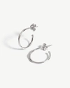 MISSOMA SMALL MOLTEN HOOP EARRINGS STERLING SILVER,GM S E9 NS