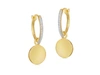 MISSOMA GOLD PAVE DISC CHARM HOOPS,HH G CZ E6 NS