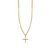 MISSOMA LUCY WILLIAMS RIDGE CROSS NECKLACE 18CT GOLD PLATED VERMEIL,LWS G N2 NS CH2 BRL
