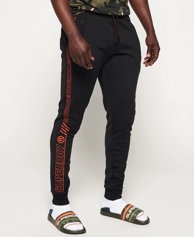 Superdry Sd Tricot Contrast Print Track Pants In Black
