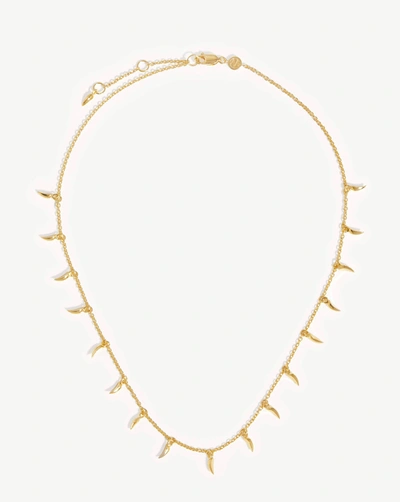 Missoma Lucy Williams Mini Fang Necklace 18ct Gold Plated Vermeil