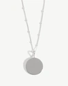 MISSOMA ENGRAVABLE LARGE ROUND DISC NECKLACE STERLING SILVER,EN S N11 NS CH7 B