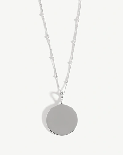 Missoma Engravable Large Round Disc Necklace Sterling Silver
