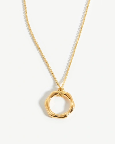 Missoma Mini Molten Pendant Necklace 18ct Gold Plated Vermeil