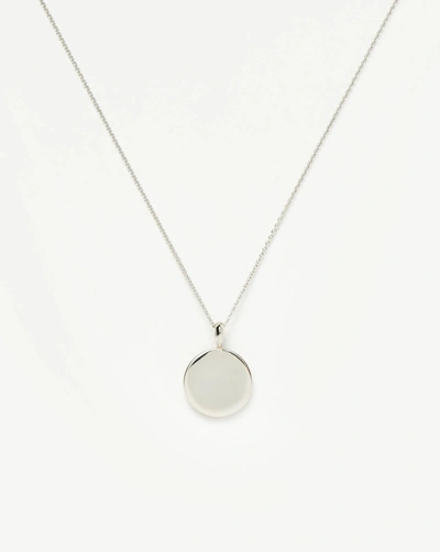 Missoma Engravable Round Necklace Sterling Silver