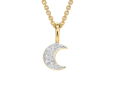 Missoma Pave Moon Charm Necklace 18ct Gold Vermeil/cubic Zirconia