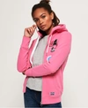 SUPERDRY LOGO BADGE ZIP HOODIE,2102623000297WQ9019