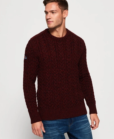 Superdry Jacob Crew Jumper In Red