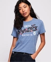 SUPERDRY HERITAGE FLOCK T-SHIRT,2102421501029UM0020