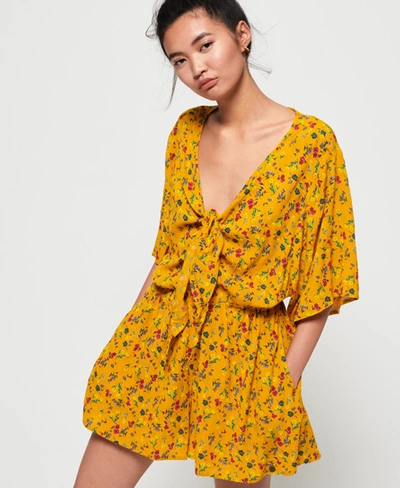 Superdry Allegra Playsuit In Yellow