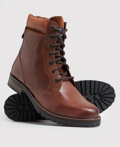 Superdry Ripley Lace Up Boots In Brown