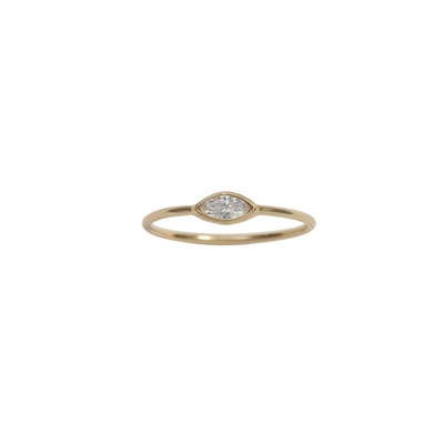 Ariel Gordon Jewelry Marquis Diamond Ring In Black