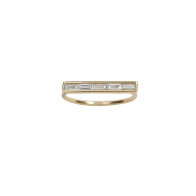 Ariel Gordon Jewelry Baguette Diamond Ring In Black