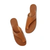 Atp Atelier Brown Rosa Cut Out Leather Sandals In Terra
