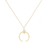 SOPHIE RATNER CRESCENT YELLOW-GOLD PENDANT NECKLACE