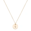 SOPHIE RATNER ENGRAVED INITIAL DIAMOND PENDANT NECKLACE