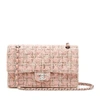 WHAT GOES AROUND COMES AROUND CHANEL 2.55 PINK TWEED 10” BAG