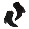 TABITHA SIMMONS WYATT MEDALLION BOOTS IN BLACK SUEDE/BLACK EMBROIDER,886932717229