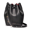 MANSUR GAVRIEL MINI MINI BUCKET BAG IN BLACK/FLAMMA,812157021193