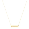Sarah Chloe Leigh Id Name Necklace In Yellow Gold
