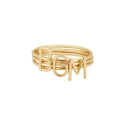 Sarah Chloe Amelia Stackable Id Yellow-gold Ring In Yellow Gold