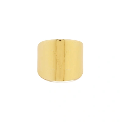 Sarah Chloe Lana Cigar Signet Ring In Yellow Gold