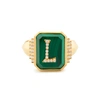 SORELLINA CUSTOMIZABLE MONOGRAM MALACHITE SIGNET RING