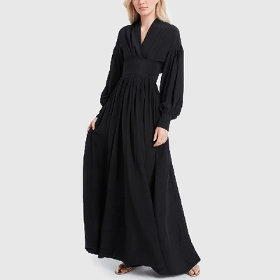 Three Graces Francille Dress In Chine Black