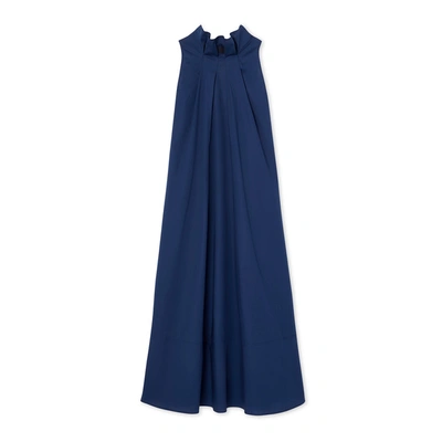 G. Label Chase Tie-neck Mid-length Dress In Navy