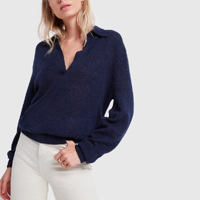 Khaite Jo Polo Pullover In Abyss