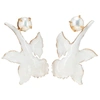 CHRISTIE NICOLAIDES CHANEL EARRINGS WHITE