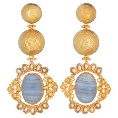 Christie Nicolaides Paloma Earrings Pale Blue