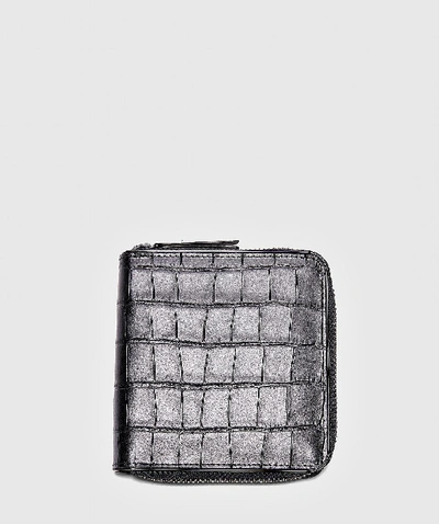 Dries Van Noten Croc Print Zip Wallet