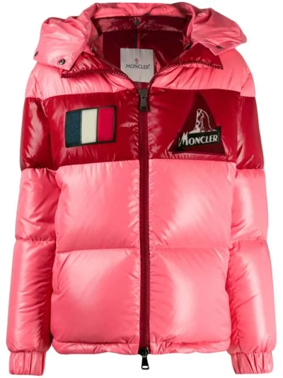 Moncler Gary Colour-block Zipped Jacket In Pink