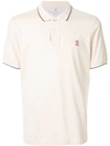 BRUNELLO CUCINELLI EMBROIDERED LOGO POLO SHIRT